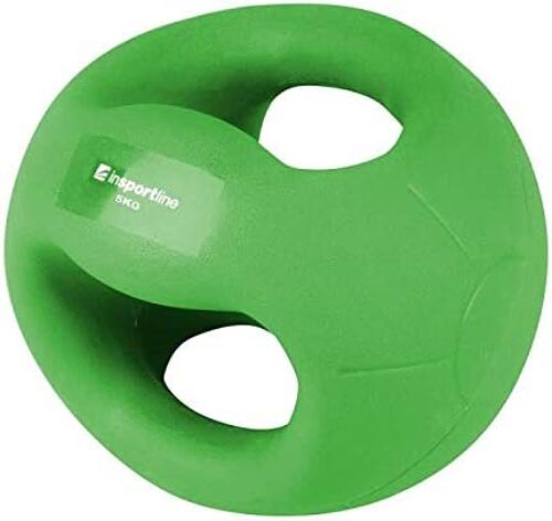 inSPORTline Pro Medizinball mit doppeltem Griff, 5 kg