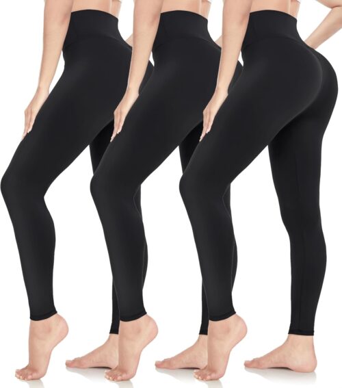 ACTINPUT Leggings Damen High Waist Leggins Blickdicht Schwarze Sportleggings Lang Elastische Yogahose Laufhose Für Sport Gym Yoga