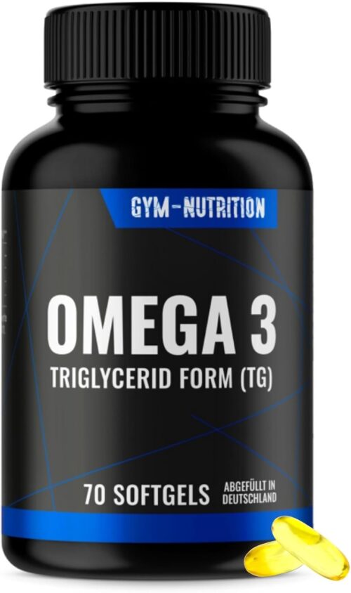 Omega 3 Kapseln – 3000mg hochdosiert | 70 reine Fischölkapseln aus Anchovy gewonnen mit EPA & DHA in Triglycerid-Form | Natürliches Fischöl ohne Gentechnik | Aus essentiellen Fish Oil Fettsäuren |