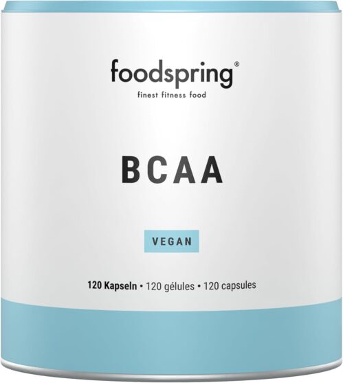 foodspring BCAA Kapseln, 120 Stück, Vegane BCAAs, essenzielle Aminosäuren