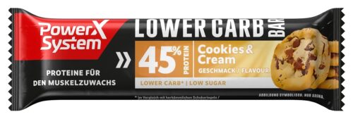 Power System Lower Carb Protein Riegel Cookies & Cream, 40 g