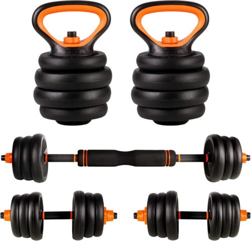 CCLIFE Hanteln Set 2er Kurzhanteln Langhanteln verstellbar 20 30 40kg Hantelset professionell Dumbbell mit Verbindungsstahlrohr Gewichten