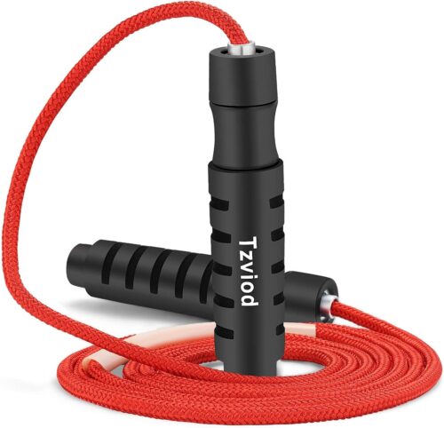 Sport Springseil Tzviod mit Kugellager Längen Verstellbar Springseil Rutschfester Atmungsaktiver ABS-Griff Geeignet für Heimtraining Gewichtsverlust und Boxen Springseil Erwachsene Fitness