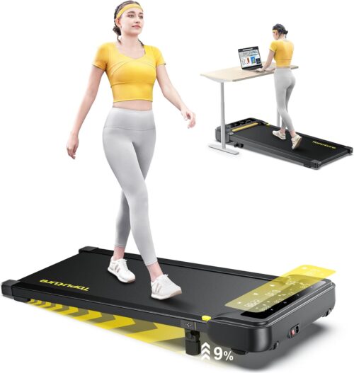 Laufband für Zuhause mit Neigung, 1-10 km/h Walking pad, Elektrisches Laufband mit Steigung, 2.5HP Walking Machine für Zuhause & Büro, Fernbedienung und App, Keine Montage Erforderlich