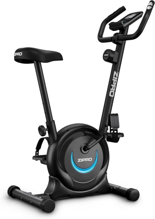 ZIPRO One S Heimtrainer Fahrrad – Magnetischer Widerstand, Leiser Betrieb, Verstellbarer Komfort, LCD-Display, Pulsmessung, Kalorienanzeige, Kompakt für Zuhause, Smartphone-Halter, Max 110kg