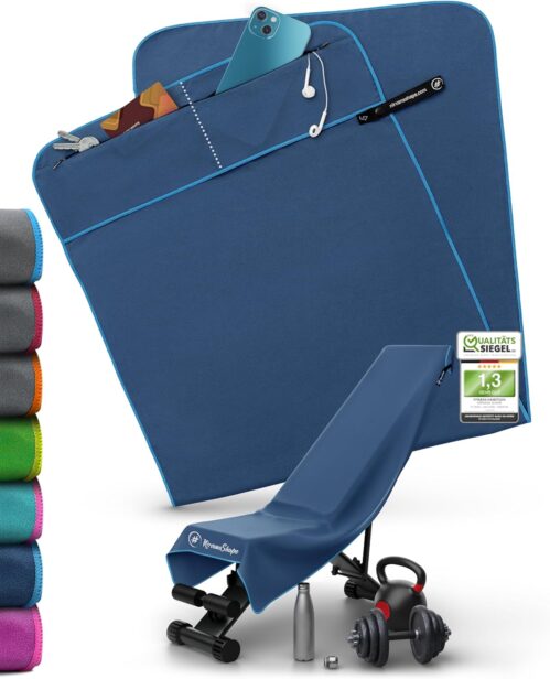 NirvanaShape Fitness-Handtuch | Aus starker Mikrofaser mit Magnet-Clip, stilvoll & funktional | Ultra-saugfähig & kompakt | Dein perfektes Sport-Handtuch fürs Fitnessstudio