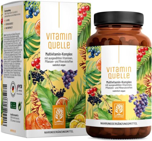 All in One Multivitamin & Mineralien Komplex – 35 wertvolle A-Z Vitamine und Mineralstoffe – Multi Vitamin Kapseln hochdosiert – Vegan und ohne unnötige Zusatzstoffe
