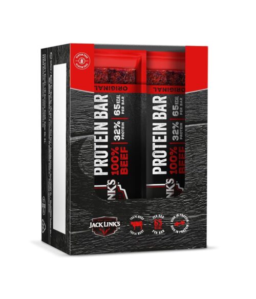 Jack Links Protein Riegel Beef Original – 14er Pack (14 x 22,5 g) – Low Carb Proteinriegel – Eiweißriegel – Protein Bar – Energieriegel – Snack für unterwegs und im Gym, Fitness – High Protein Snack