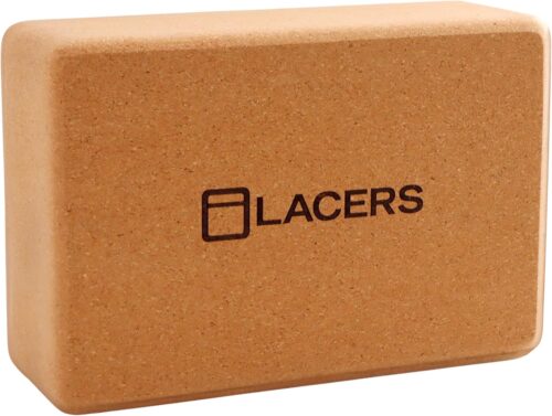 Lacers PetrolLine Yoga Block Kork 1 Stück – Natürlicher Korkblock für Yoga, Pilates, Fitness, Stretching und Meditation – Rutschfest, Stabil & Nachhaltig – Für Anfänger & Fortgeschrittene