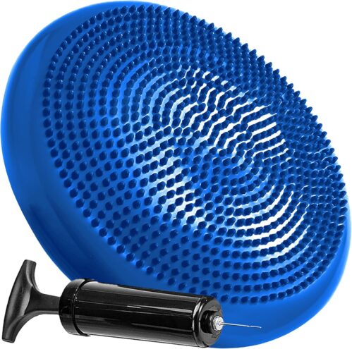 Retoo Ballsitzkissen mit Pumpe, 34cm Durchmesser, Balancekissen, Orthopädisches Sitzballkissen, Luftkissen, Pad, Sitzkissen, Bürostuhl, Balance Kissen für Core, Yoga