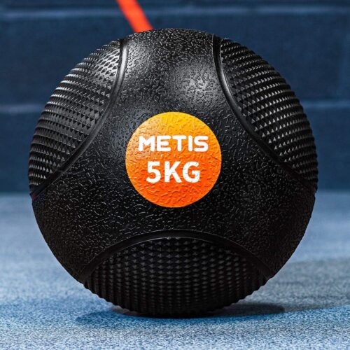 METIS Medizinball – 1kg bis10kg | Fitnessball für Heimgebrauch und Fitnesscenter – Gummi mit ausgezeichnetem Griff