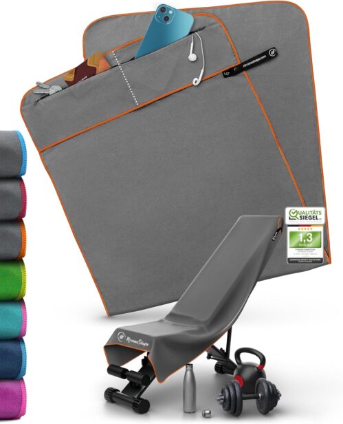 NirvanaShape Fitness-Handtuch | Aus starker Mikrofaser mit Magnet-Clip, stilvoll & funktional | Ultra-saugfähig & kompakt | Dein perfektes Sport-Handtuch fürs Fitnessstudio